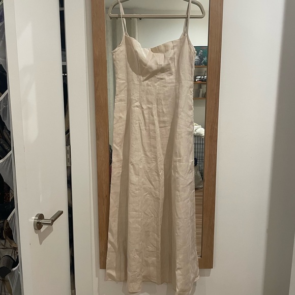 DOMINIQUE HEALY KASHMIRA MAXI LINEN DRESS IN VANILLA - new with tags - Picture 3 of 6